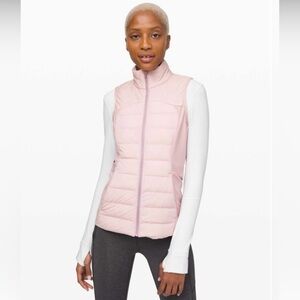 Lululemon Down For It All Vest Porcelain Pink Size 8